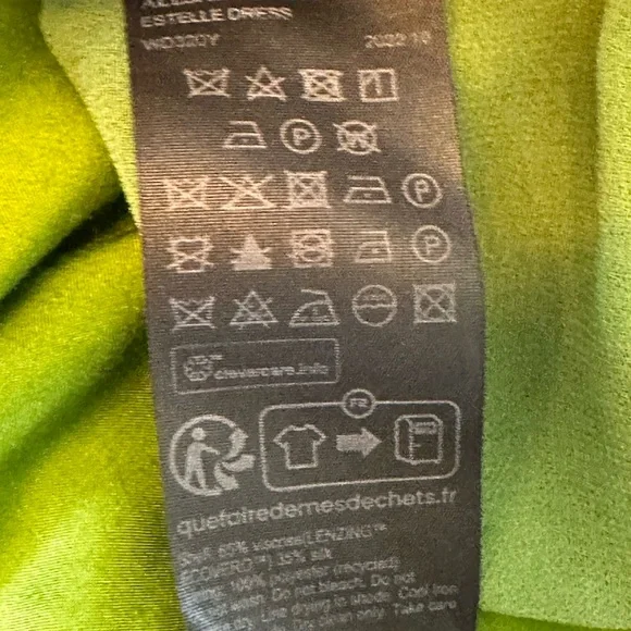 All Saints SZ 0 The‎ Estelle Green  Long Sleeve V-Neck asymmetrical midi dress - Picture 16 of 16